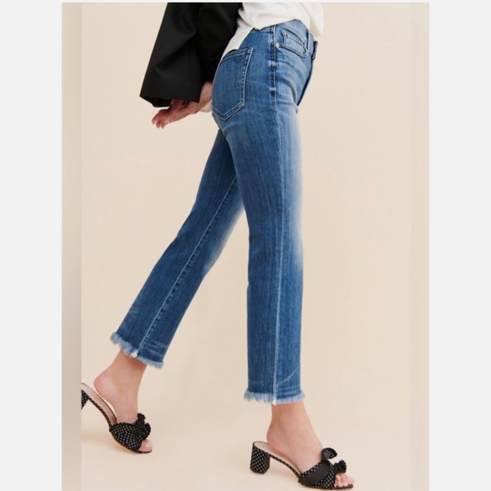 AYR The Bomb Pop Jeans Size 30 Raw Hem Cropped E1652